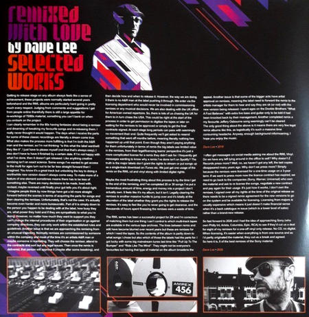 Dave Lee Remixed With Love By Dave Lee Selected Works LP Album vinyl record 2026