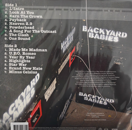 Backyard Babies Live Live In Paris LP Album vinyl record Black & Green Numbered