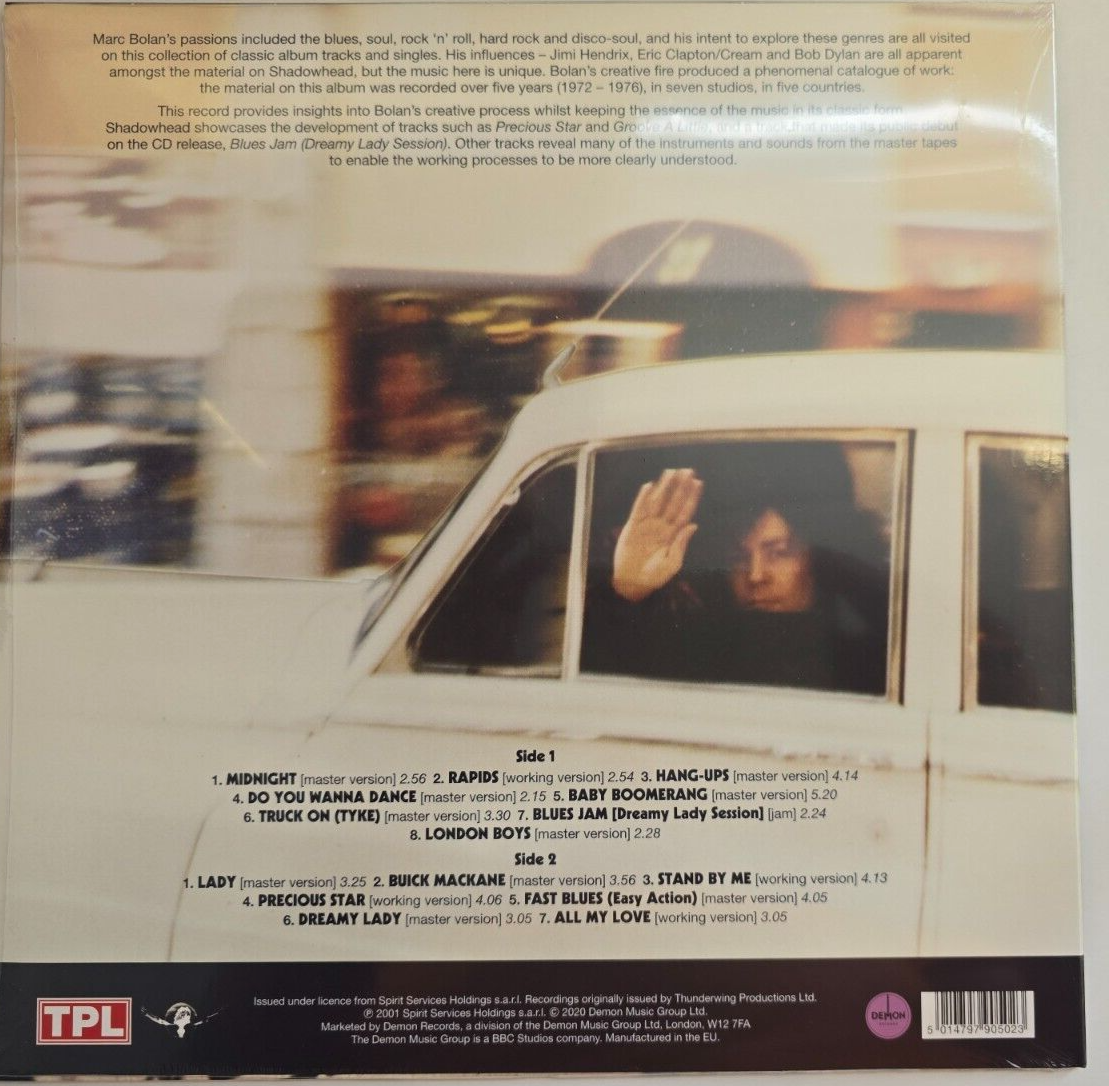 Marc Bolan & T Rex Shadowhead LP Album vinyl record 180g reissue 2021 on Demon