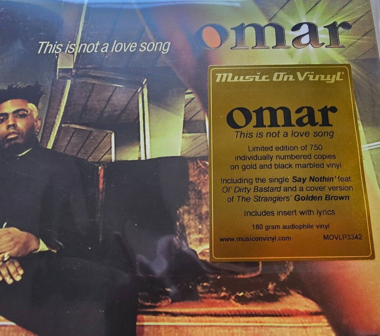 Omar – This Is Not A Love Song Limited gold numbered LP Album vinyl record new