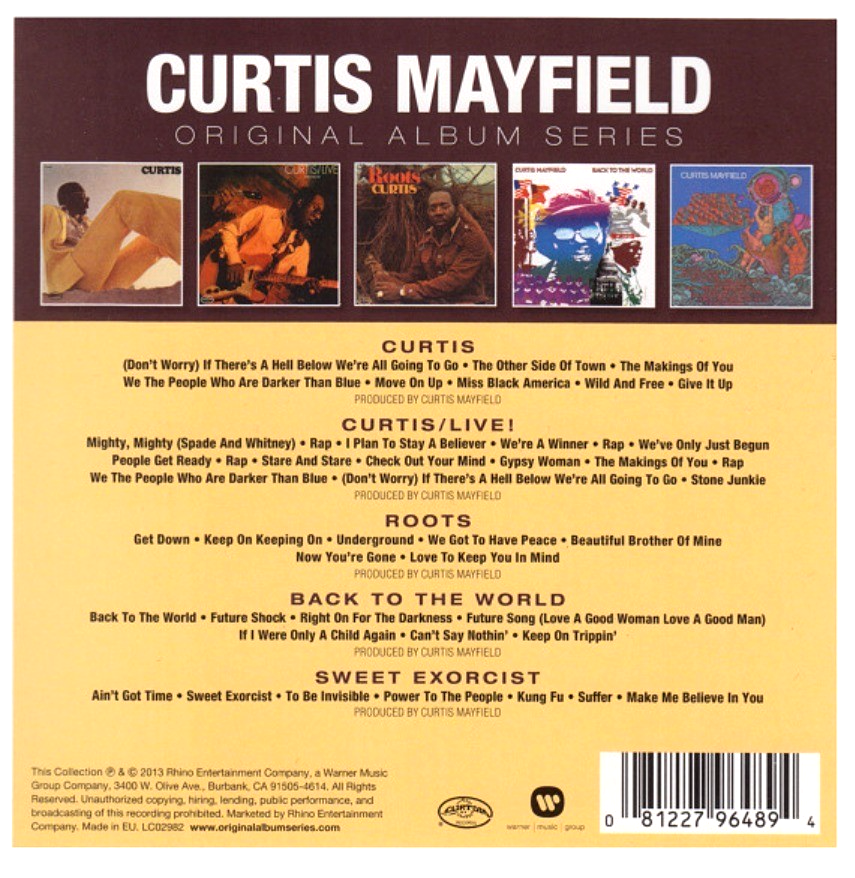 Curtis Mayfield Original Album Classics CD Boxset 5 Disc Set on Rhino 2013