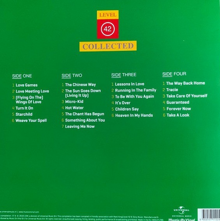 Level 42 Collected  LP Album vinyl record 2 x Black remastered Compilation 2016