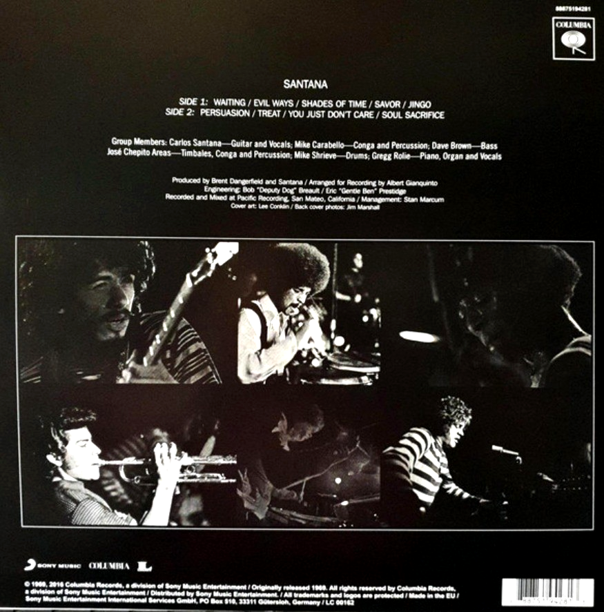 Santana Santana LP Album vinyl record 2016 remastered 180g reissue on Columbia