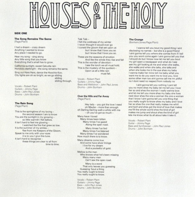Led Zeppelin Houses Of The Holy LP Album vinyl record 2014 reissue on Atlantic