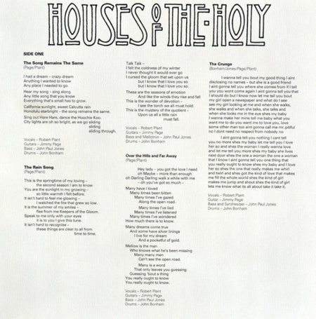 Led Zeppelin Houses Of The Holy LP Album vinyl record 2014 reissue on Atlantic