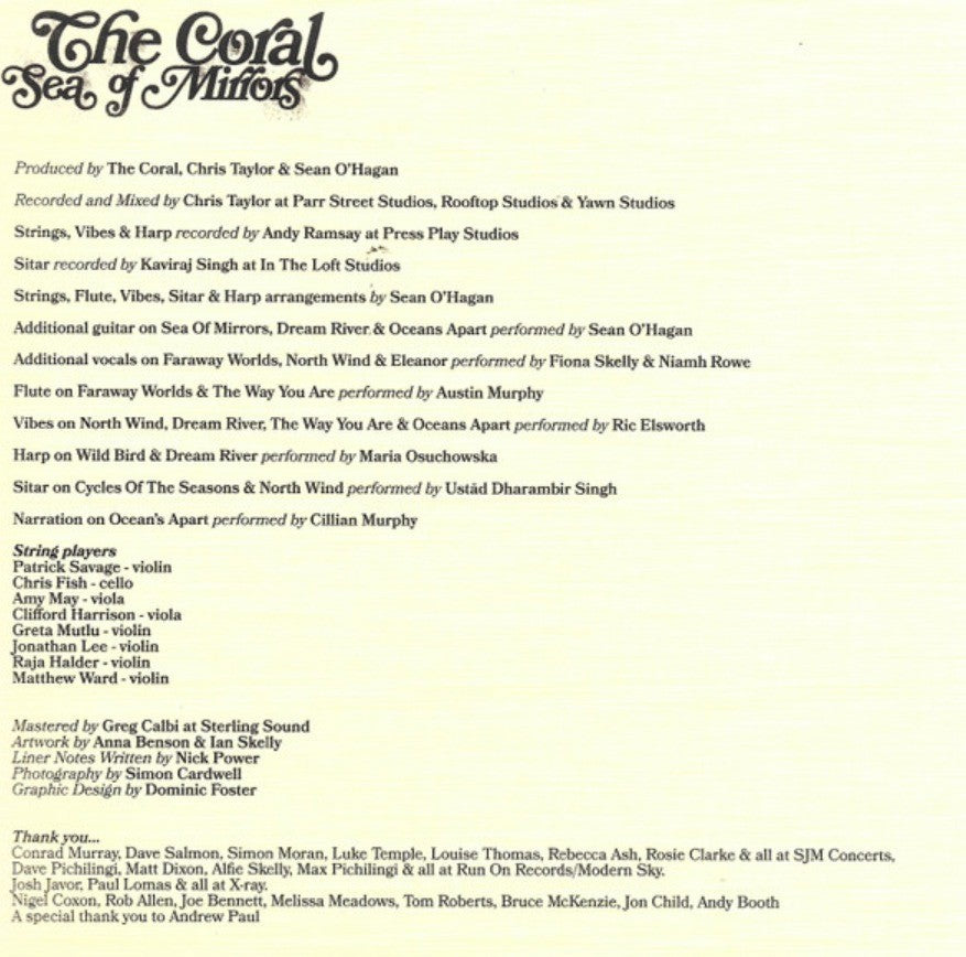 The Coral – Sea Of Mirrors CD Album 2023 in digipak Indie Rock Psychedelic Rock