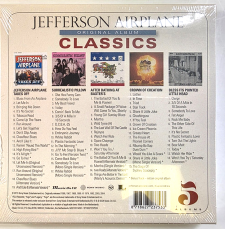 Jefferson Airplane – Original Album Classics 5 x CD Boxset 2013 compilation