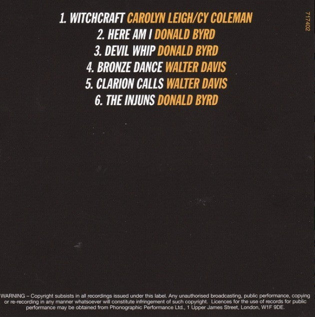 Donald Byrd – Byrd In Hand CD Album 2018 Mono Reissue
