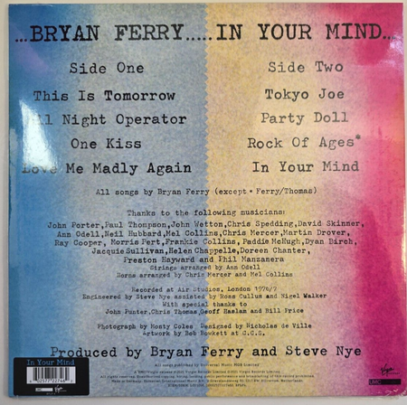 Bryan Ferry In Your Mind LP Album vinyl record 180gram 2021 reissue on Virgin