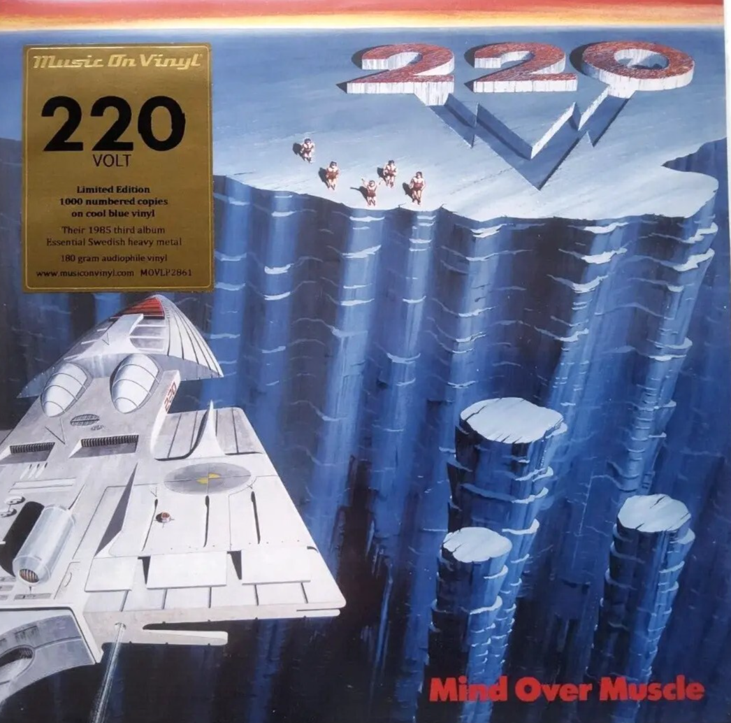 220 Volt  – Mind Over Muscle limited edition marbled LP Album vinyl record 2022