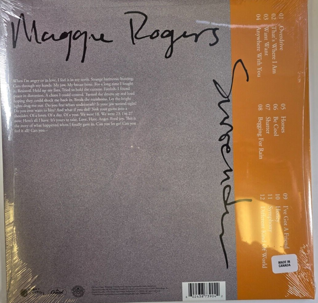 Maggie Rogers – Surrender LP Album vinyl record 2022 indie pop on Capitol