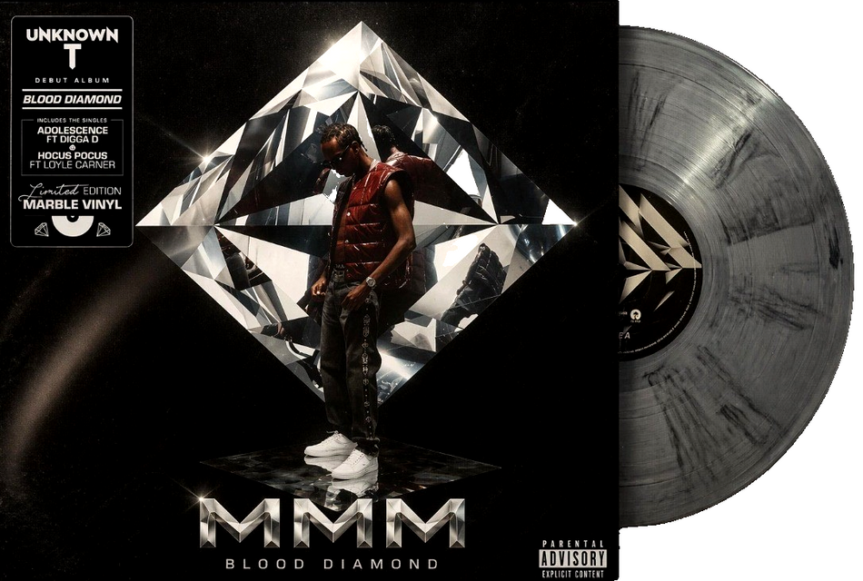 Unknown T – Blood Diamond LP Vinyl record on marbled vinyl hip hop Drill 20254