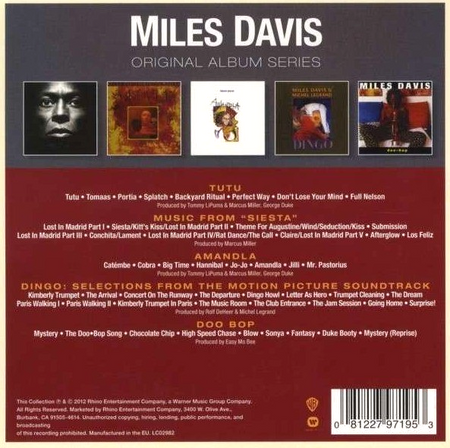 Miles Davis – Original Album Series CD Boxset 5 Disc Set on Warner 2012