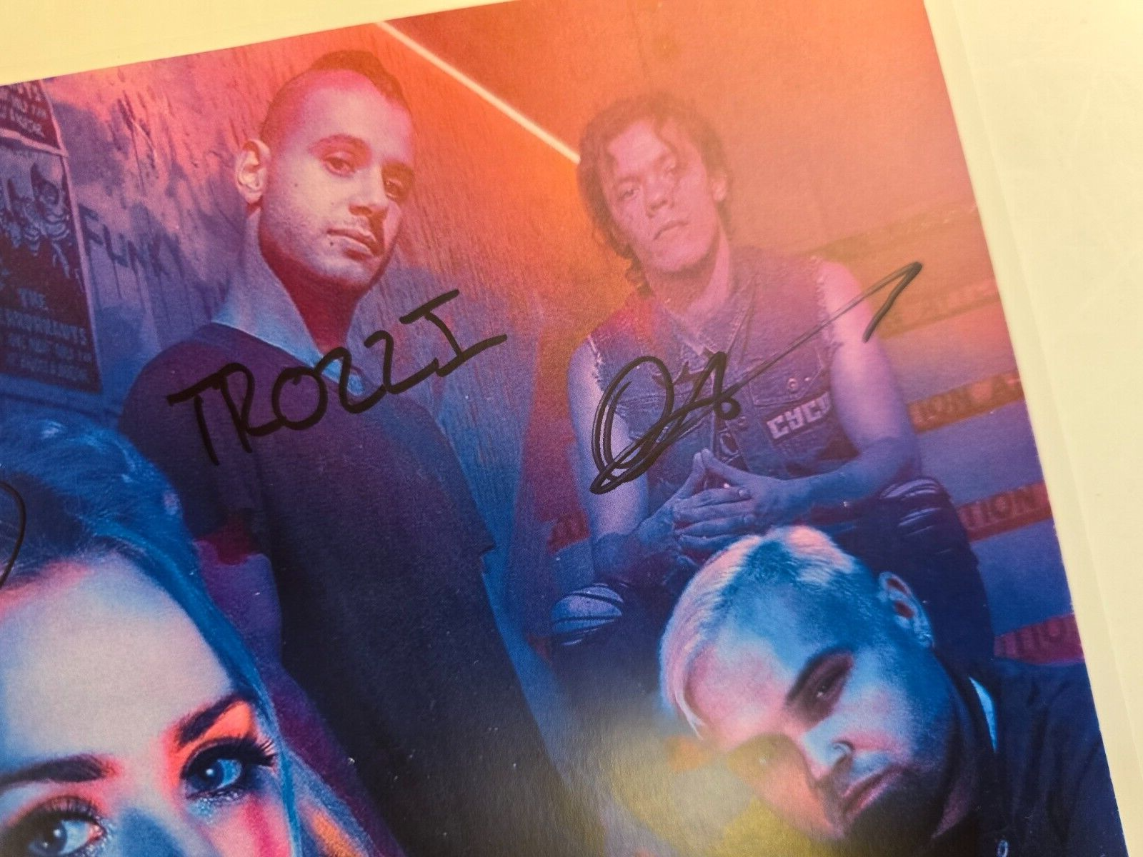 Sumo Cyco Signed presentation A4 on glossy print by Band Members