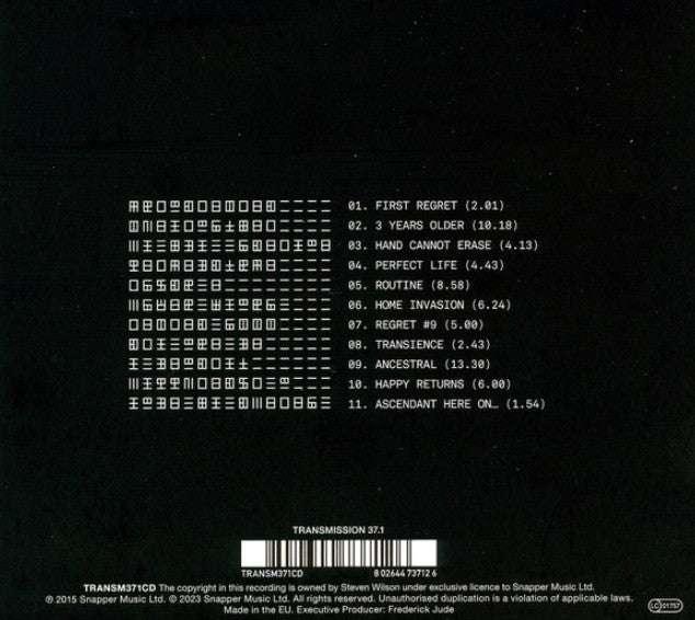 Steven Wilson Hand Cannot Erase CD Album 2023 reissue on Transmission Recordings