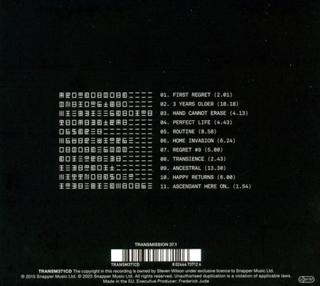 Steven Wilson Hand Cannot Erase CD Album 2023 reissue on Transmission Recordings