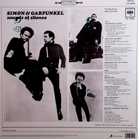 Simon And Garfunkel Sounds Of Silence LP Album vinyl record 2018 reissue Sony