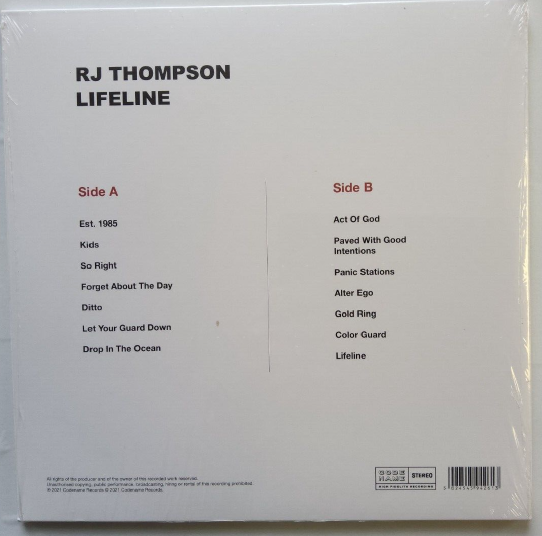 Lifeline by RJ Thompson 2021 limited edition blue LP Album vinyl record MINT
