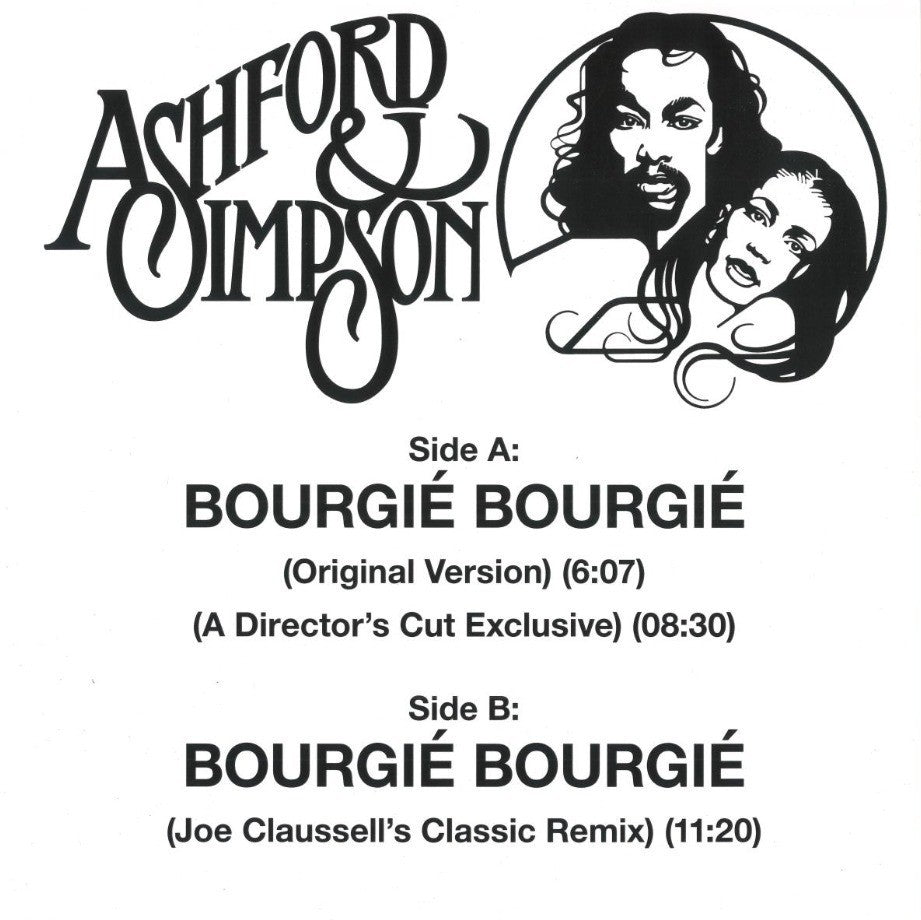Ashford & Simpson Bourgie Bourgie 12" vinyl record 2026 reissue	remixes black