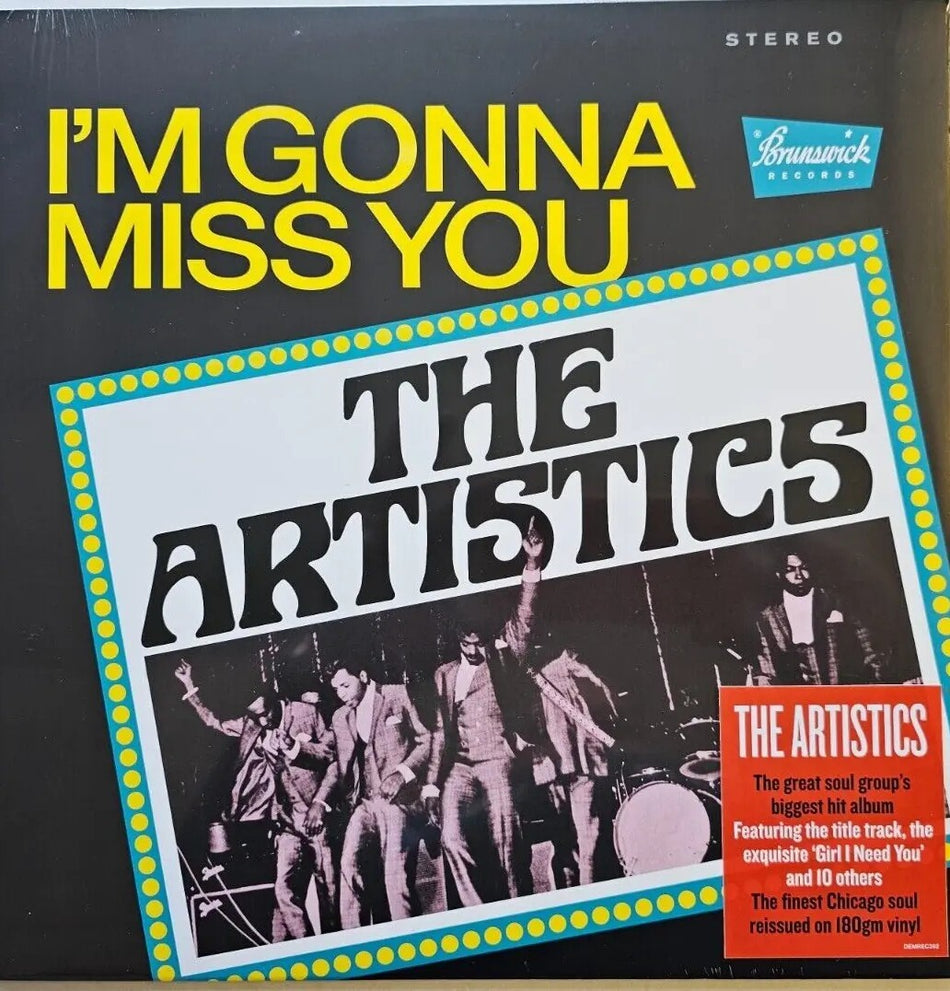 The Artistics – I'm Gonna Miss You 2019 LP Album vinyl record reissue on Demon