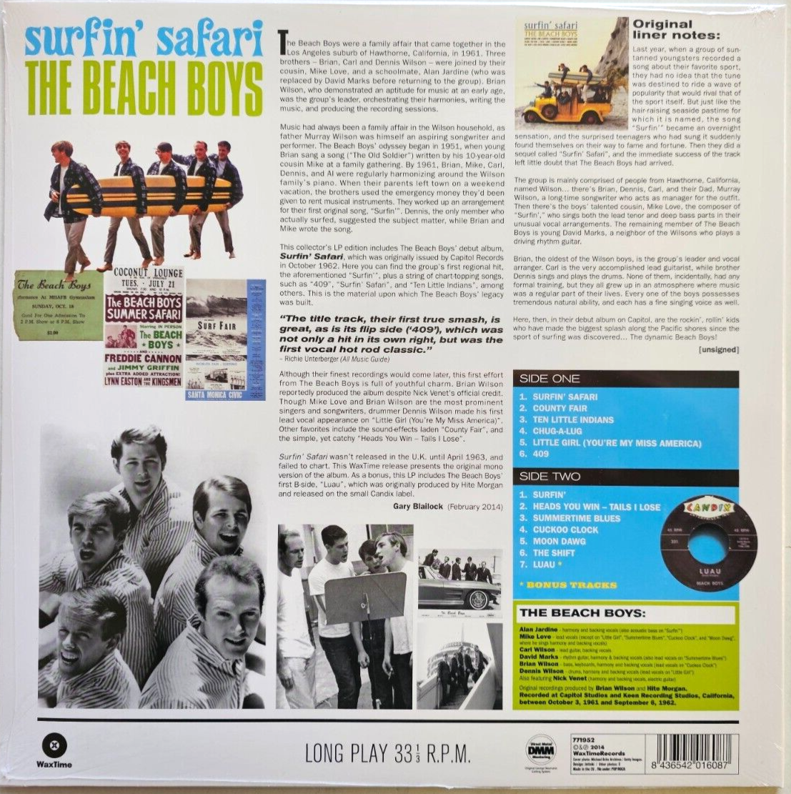 The Beach Boys Surfin' Safari LP Album vinyl record 2014 Reissue 180gram NEW