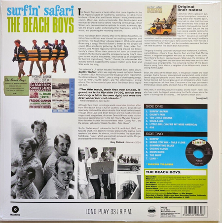 The Beach Boys Surfin' Safari LP Album vinyl record 2014 Reissue 180gram NEW