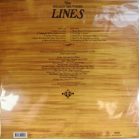 The Walker Brothers Lines LP Album vinyl record limited gold 180g 2026 remaster