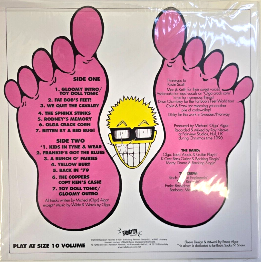 Toy Dolls Fat Bob's Feet Vinyl LP Album Reissue limited Blue with Poster 2023 Oi