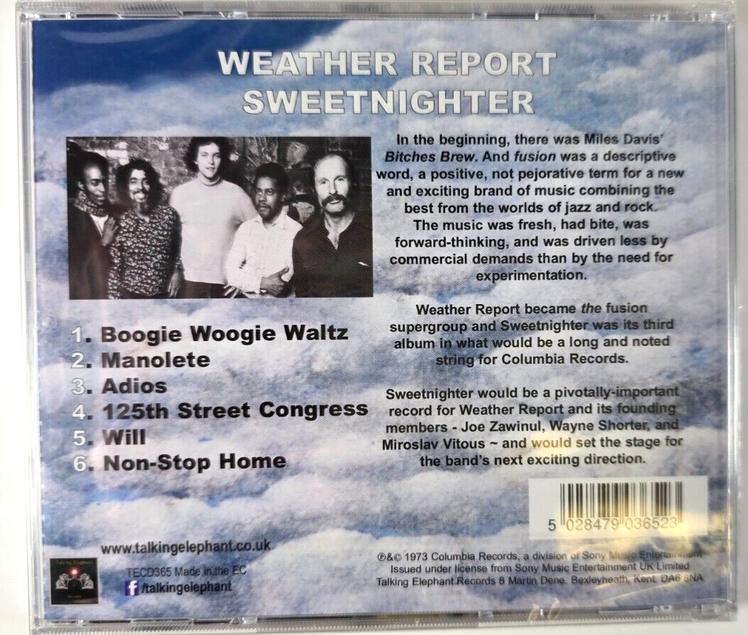 Weather Report – Sweetnighter CD Album 2000 reissue Jazz Rock in Jewel Case