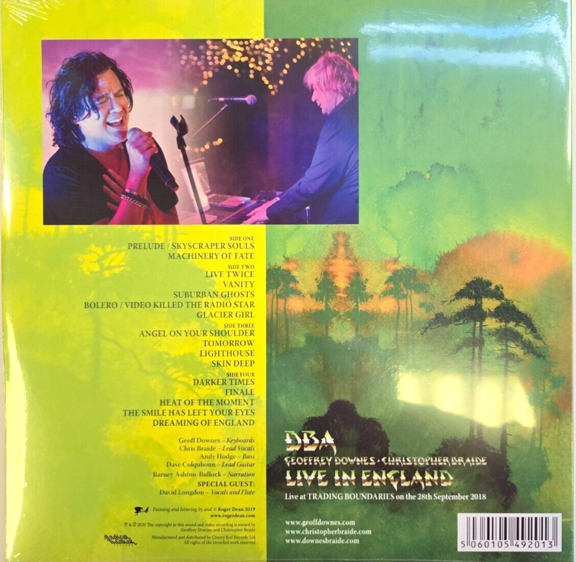 Downes Braide Association – Live In England LP Album vinyl record limited green