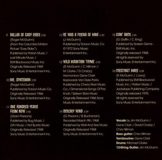 The Byrds Eight Miles High The Best Of The Byrds CD Album compilation 2009