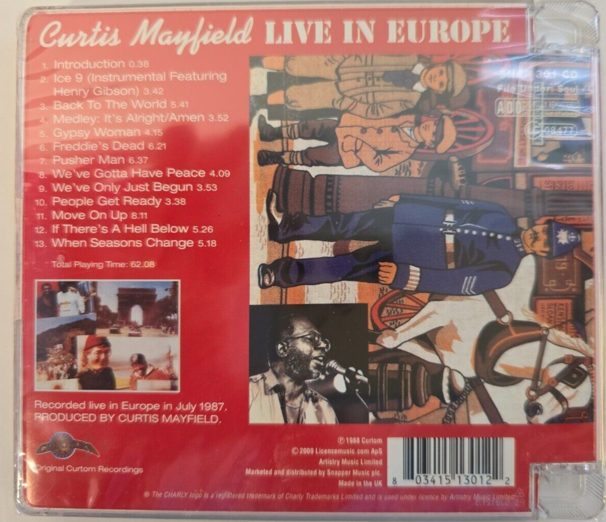 Curtis Mayfield - Live In Europe CD Album remastered reissue 2009 funk soul