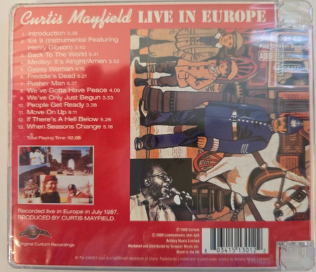 Curtis Mayfield - Live In Europe CD Album remastered reissue 2009 funk soul