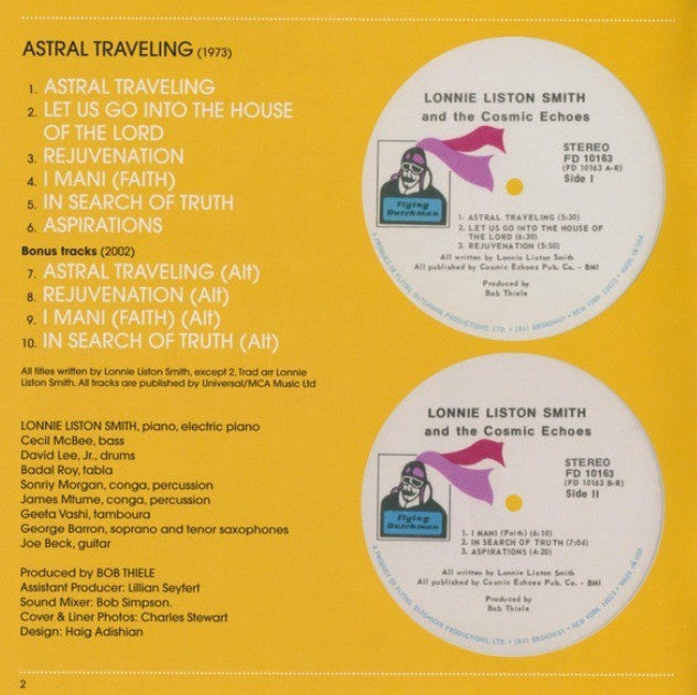 Lonnie Liston Smith & The Cosmic Echoes Astral Travels CD Album 2013 Reissue