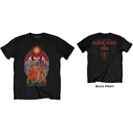 Earth Wind & Fire Unisex T-Shirt Let's Groove with Back Print size XXL official