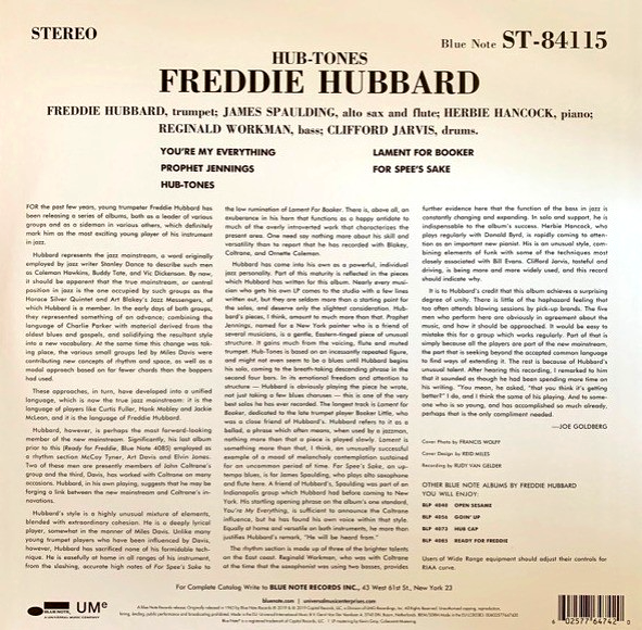 Freddie Hubbard Hub-Tones LP Album vinyl record 2019 Reissue Blue Note 180gram