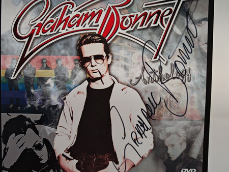 Graham Bonnet Hand Signed presentation A4 on glossy print