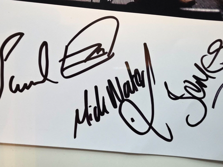 The Answer Hand signed A4 glossy presentation by the band rock memorabilia