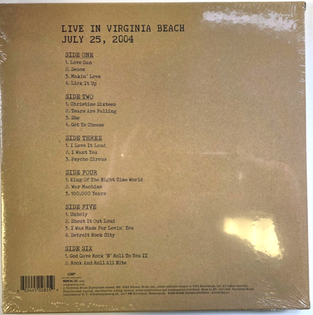 Kiss Off The Soundboard Live In Virginia Beach July 25 2004 3 x LP Vinyl record