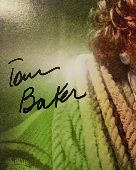 Tom Baker DR Who Hand Singed in person  A4 Picture memorobilia