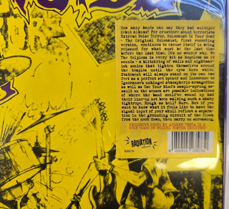 Extreme Noise Terror A Holocaust In Your Head  LP Album vinyl record with Poster