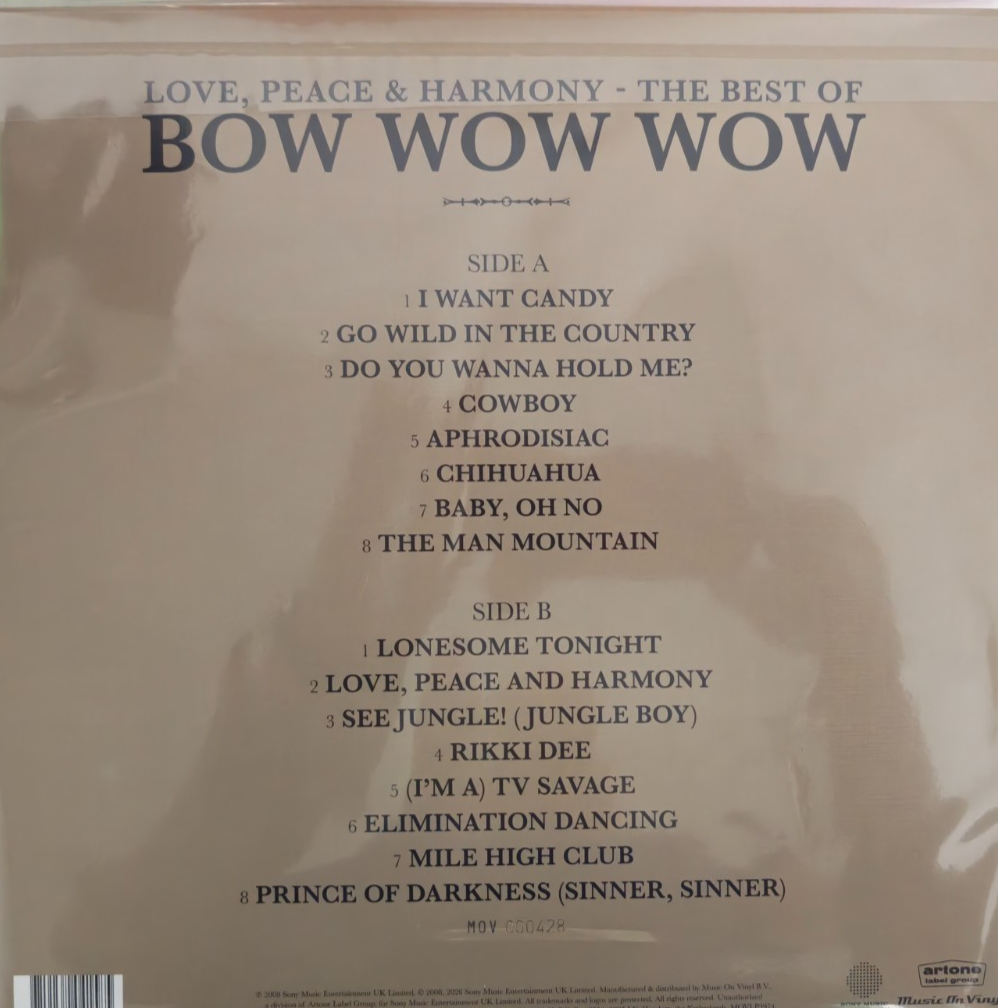 Bow Wow Wow Love Peace & Harmony The Best Of Bow Wow Wow LP Album vinyl record