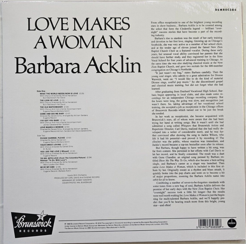 Barbara Acklin – Love Makes A Woman 2019 LP Album vinyl record reissue soul