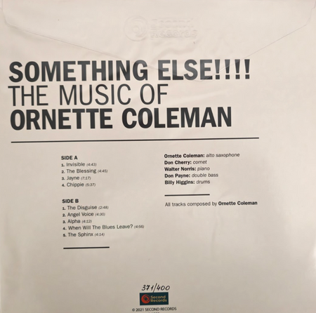 Ornette Coleman Something Else LP Album vinyl record reissue Yellow Splatter