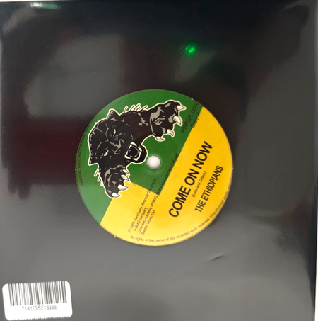 The Ethiopians Come On Now 7" vinyl record 2026 reissue on Harlem Shuffle Reggae