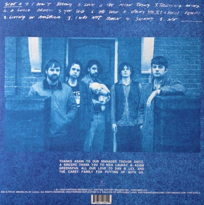 Fontaines D.C. A Hero's Death LP Album vinyl record 2020 on Partisan Records