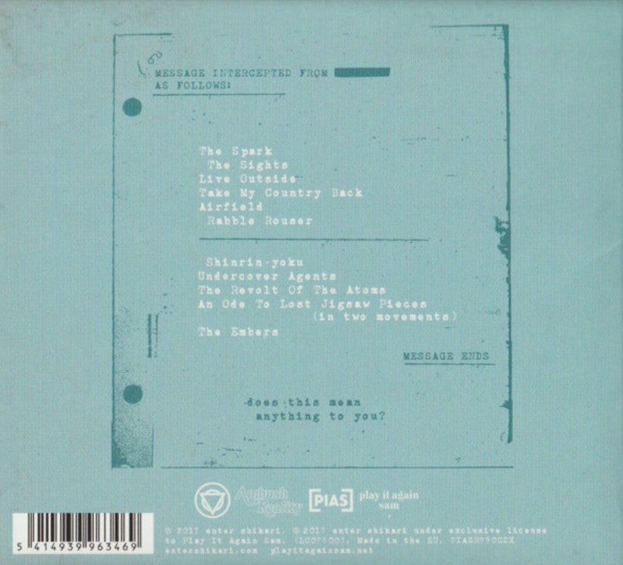 Enter Shikari –  The Spark CD Album 2017 on Ambush Reality in digipak