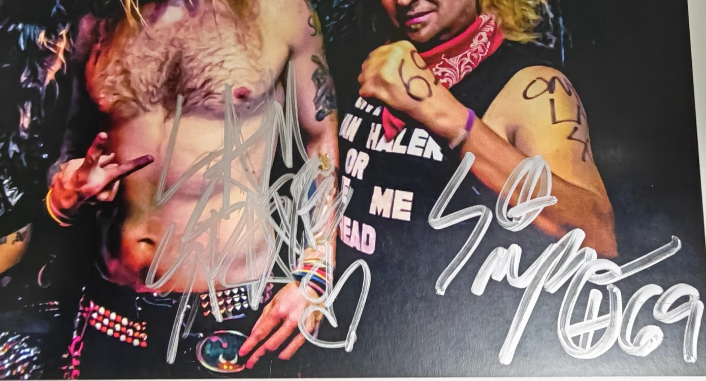 The Midnight Devils Hand Signed presentation A4 on glossy print by Band Members