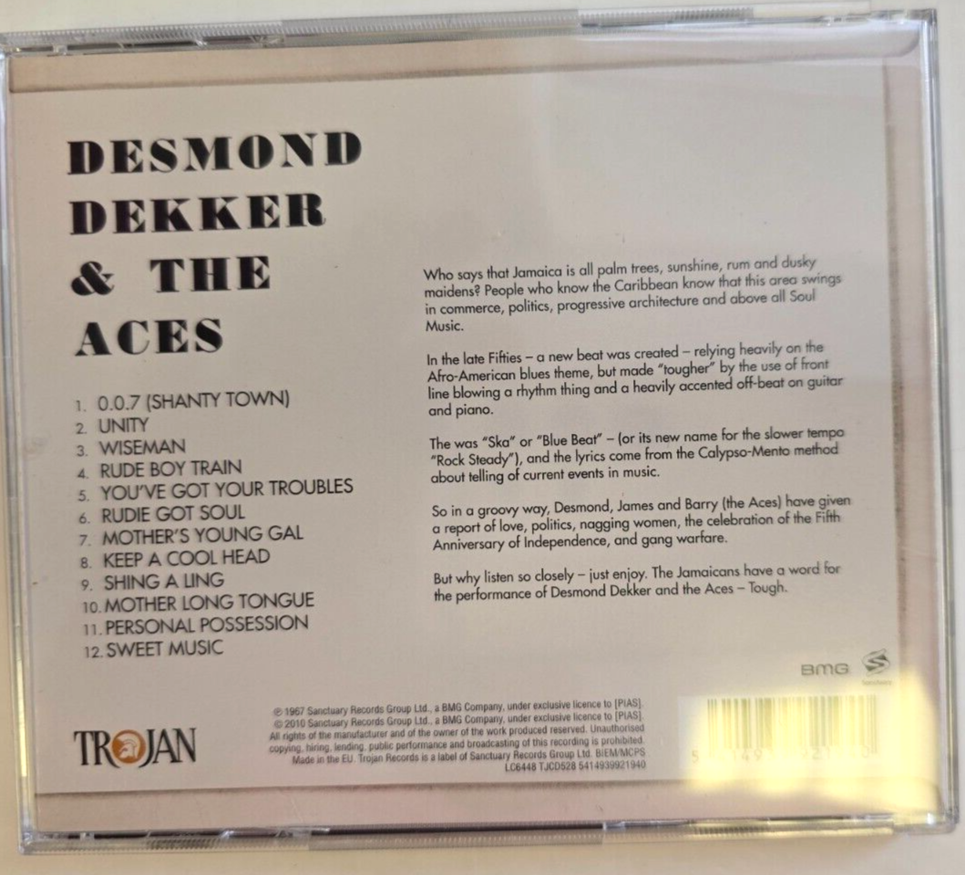 Desmond Dekker –007 Shanty Town CD Album 2015 reissue onTrojan Records