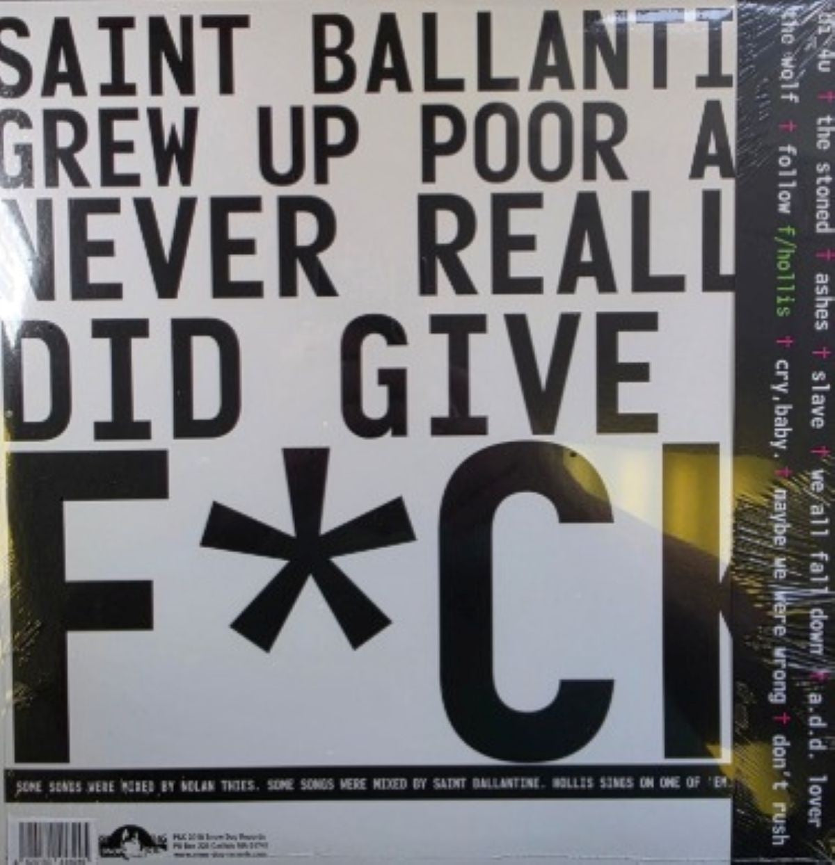 Saint Ballantine All Saint's Day LP Album Vinyl Record Debut 2018 on Snow Dog
